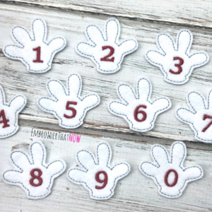 Mouse Hand Numbers 0-9
