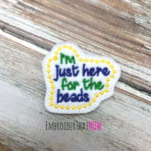 I'm just hear for the beads