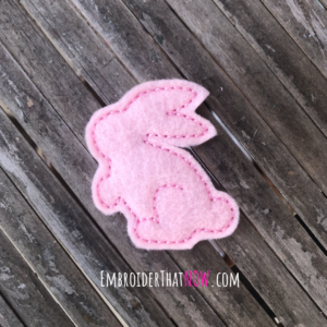 Pink Bunny Outline